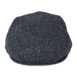Shop Casquette Plate en Tweed du Donegal Prince-de-Galles bleu Femme/Homme Casquettes Plates|Casquettes Plates