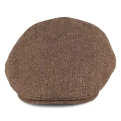 Clearance Casquette Plate en Tweed à Chevrons Balmoral Country olive-marron Femme Casquettes Plates|Casquettes Femme