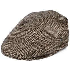 Shop Casquette Plate en Tweed du Donegal Prince-de-Galles marron Femme/Homme Casquettes Plates|Casquettes Plates