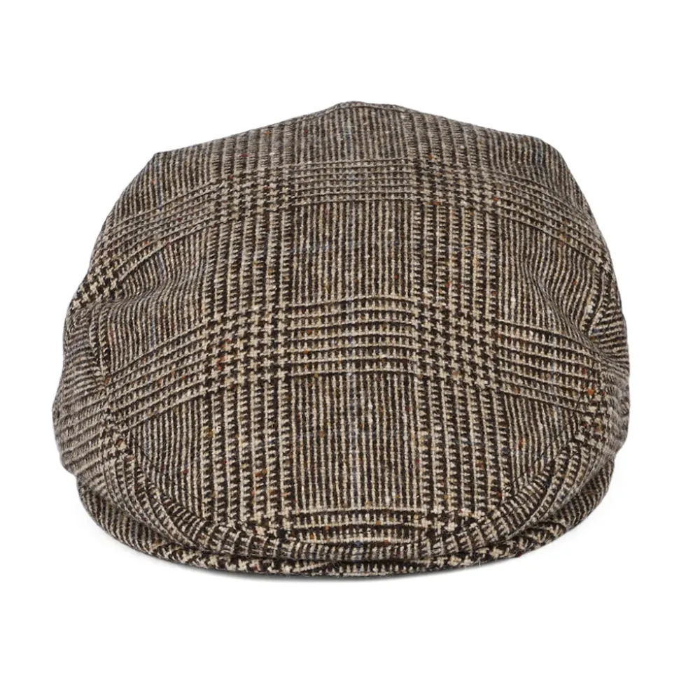 Shop Casquette Plate en Tweed du Donegal Prince-de-Galles marron Femme/Homme Casquettes Plates|Casquettes Plates