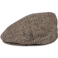 Shop Casquette Plate en Tweed du Donegal Prince-de-Galles marron Femme/Homme Casquettes Plates|Casquettes Plates