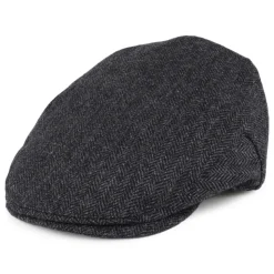 Clearance Casquette Plate en Tweed à Chevrons Balmoral Country noir-gris Femme Casquettes Plates|Casquettes Femme
