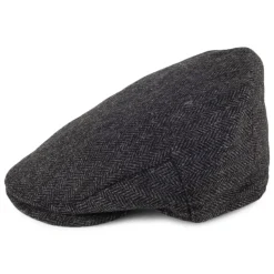 Clearance Casquette Plate en Tweed à Chevrons Balmoral Country noir-gris Femme Casquettes Plates|Casquettes Femme