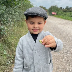Online Casquette Plate Enfant à Chevrons gris JAXON & JAMES Enfant Garçons