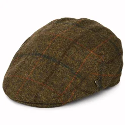 Store Casquette Plate Hydrofuge à Carreaux Gamekeeper marron-rouille-bleu Femme/Homme Casquettes Plates|Chapeaux Hiver