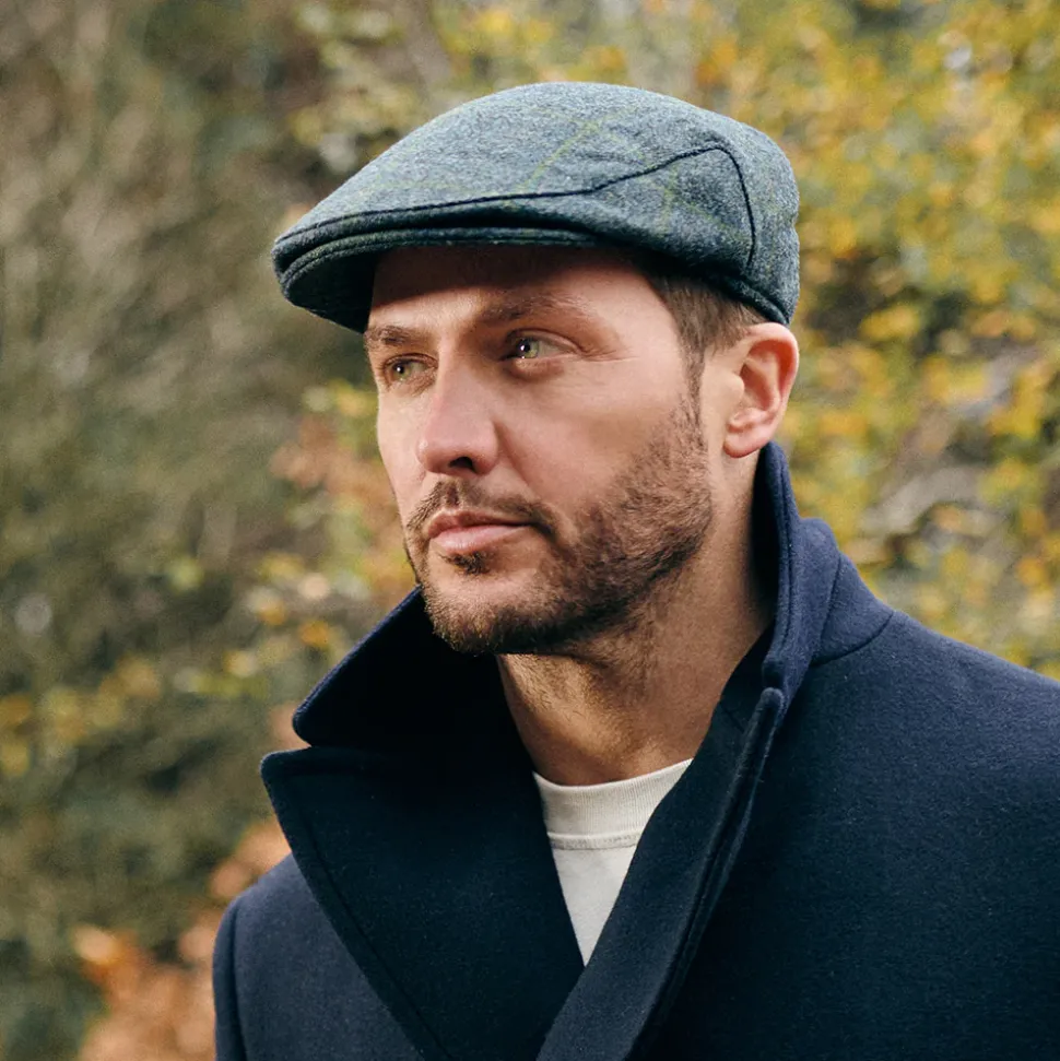 Cheap Casquette Plate Imperméable à Carreaux bleu-mousse Femme/Homme Casquettes Plates|Chapeaux Hiver