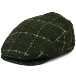 Best Sale Casquette Plate Légère à Carreaux Hooligan mousse-beige Femme/Homme Casquettes Plates|Grandes Tailles