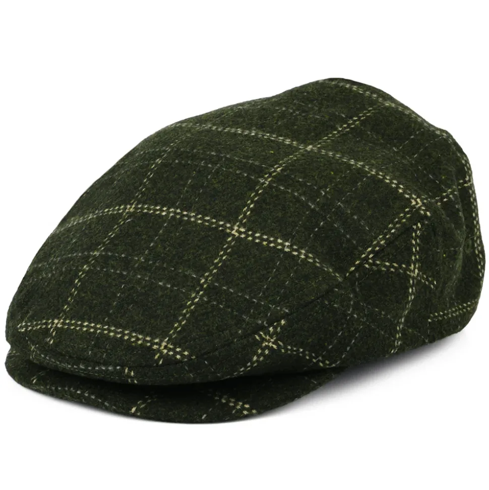 Best Sale Casquette Plate Légère à Carreaux Hooligan mousse-beige Femme/Homme Casquettes Plates|Grandes Tailles