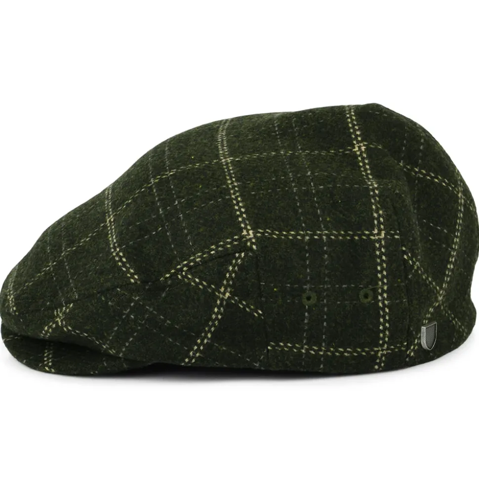 Best Sale Casquette Plate Légère à Carreaux Hooligan mousse-beige Femme/Homme Casquettes Plates|Grandes Tailles
