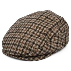 Fashion Casquette Plate Pied-de-Poule Hooligan Lightweight X Snap sable-marron-orange Femme/Homme Casquettes Plates|Casquettes Plates