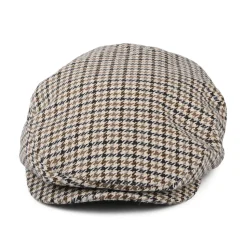 Fashion Casquette Plate Pied-de-Poule Hooligan sable-noir-sépia Femme/Homme Casquettes Plates|Grandes Tailles