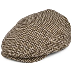 Flash Sale Casquette Plate Pied-de-Poule Hooligan marron foncé-sable Femme/Homme Casquettes Plates|Casquettes Plates