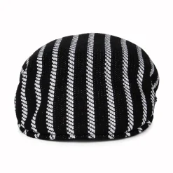 Online Casquette Plate Twist Stripe 504 noir-blanc Femme/Homme Casquettes Plates|Casquettes Plates