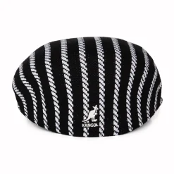 Online Casquette Plate Twist Stripe 504 noir-blanc Femme/Homme Casquettes Plates|Casquettes Plates