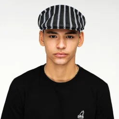 Online Casquette Plate Twist Stripe 504 noir-blanc Femme/Homme Casquettes Plates|Casquettes Plates
