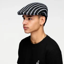 Online Casquette Plate Twist Stripe 504 noir-blanc Femme/Homme Casquettes Plates|Casquettes Plates