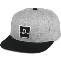 Outlet Casquette Snapback Alpha Square NetPlus MP gris chiné-noir Homme Casquettes De Baseball|Casquettes Homme