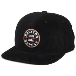 Sale Casquette Snapback en Velours Côtelé Oath III noir Homme Casquettes Homme