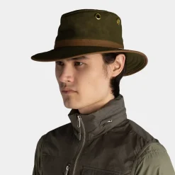 Cheap Chapeau Australien en Coton Ciré TWC7 olive Femme/Homme Chapeaux Été|Chapeaux De Pluie
