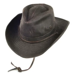 Flash Sale Chapeau Australien en Coton à Effet Usé marron Femme/Homme Chapeaux Trilby|Chapeaux Fedora