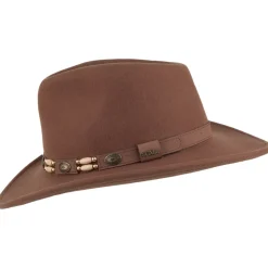 Store Chapeau Australien en Laine Feutrée Déformable Knoxville noix de pécan Femme Chapeaux Femme|Chapeaux De Cowboy