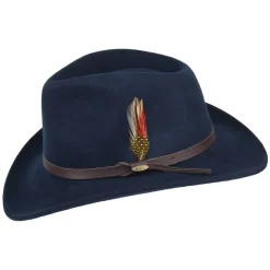 Flash Sale Chapeau Australien en Laine Feutrée Déformable Hydrofuge Dakota bleu marine Femme/Homme Chapeaux Trilby|Chapeaux Fedora