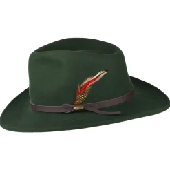 Online Chapeau Australien en Laine Feutrée Déformable Hydrofuge Dakota forêt Femme/Homme Chapeaux Trilby|Chapeaux Fedora