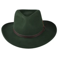 Online Chapeau Australien en Laine Feutrée Déformable Hydrofuge Dakota forêt Femme/Homme Chapeaux Trilby|Chapeaux Fedora