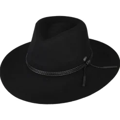 Hot Chapeau Australien en Laine Feutrée Piston noir Femme Chapeaux Trilby|Chapeaux Hiver