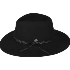 Hot Chapeau Australien en Laine Feutrée Piston noir Femme Chapeaux Trilby|Chapeaux Hiver