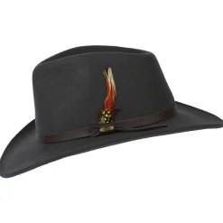 Online Chapeau Australien en Laine Feutrée Déformable Hydrofuge Dakota gris Femme/Homme Chapeaux Trilby|Chapeaux Fedora