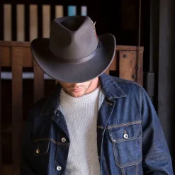 Online Chapeau Australien en Laine Feutrée Déformable Hydrofuge Dakota gris Femme/Homme Chapeaux Trilby|Chapeaux Fedora