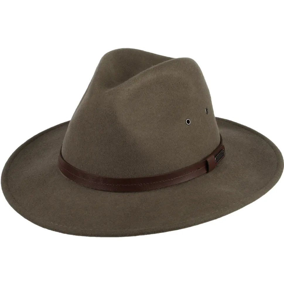 Cheap Chapeau Australien en Laine Feutrée Hydrofuge Winston marron Femme/Homme Chapeaux Trilby|Chapeaux Fedora