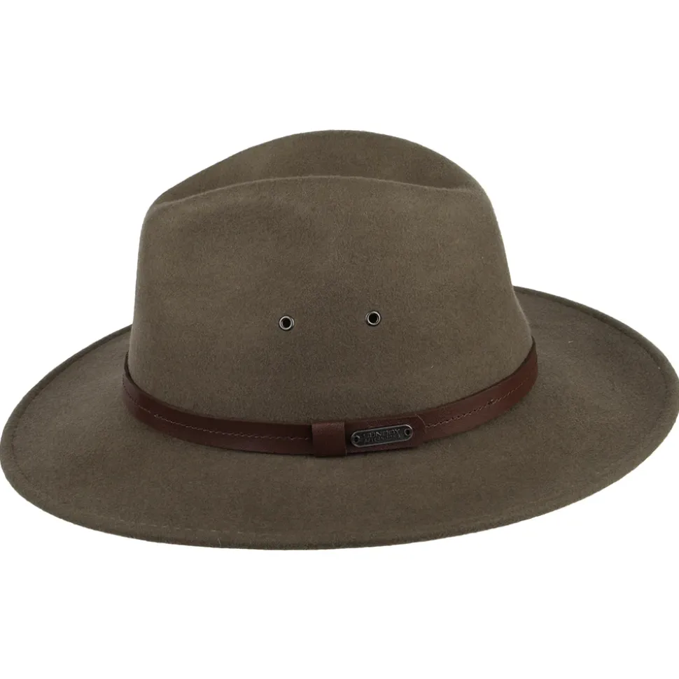 Cheap Chapeau Australien en Laine Feutrée Hydrofuge Winston marron Femme/Homme Chapeaux Trilby|Chapeaux Fedora