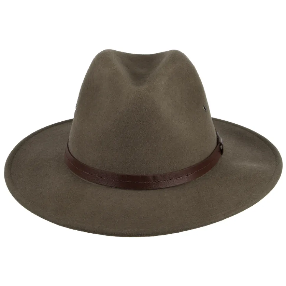 Cheap Chapeau Australien en Laine Feutrée Hydrofuge Winston marron Femme/Homme Chapeaux Trilby|Chapeaux Fedora