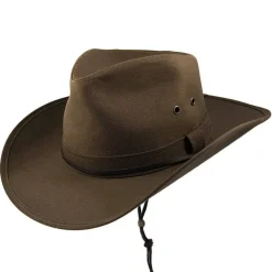 Store Chapeau Australien en Toile Cirée marron JAXON & JAMES Femme/Homme Chapeaux Trilby|Chapeaux Fedora