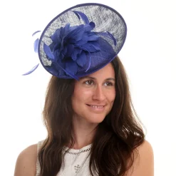 Outlet Chapeau Bibi Disque Carnation bleu cobalt Femme Chapeaux Cérémonie|Chapeaux Bibi