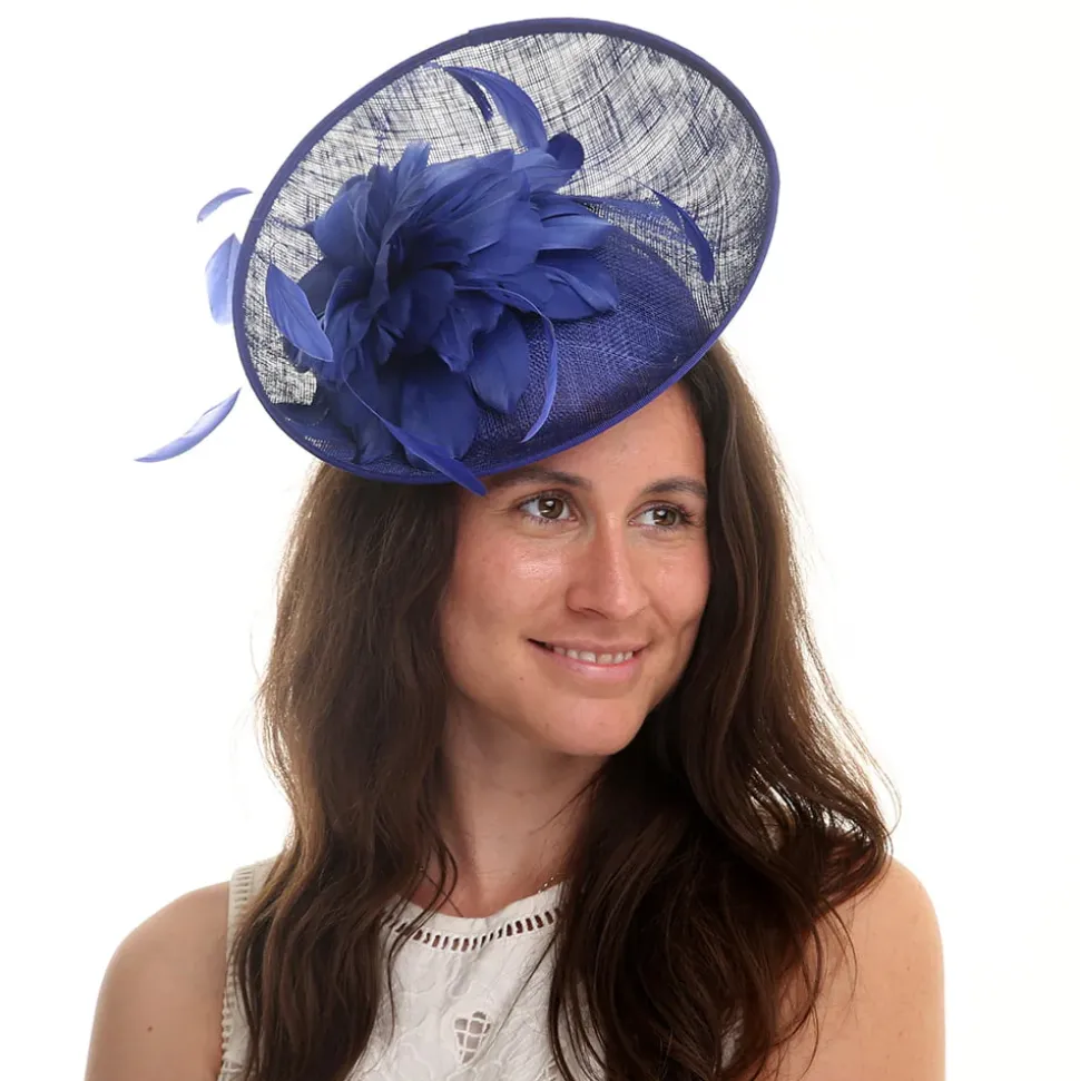 Outlet Chapeau Bibi Disque Carnation bleu cobalt Femme Chapeaux Cérémonie|Chapeaux Bibi