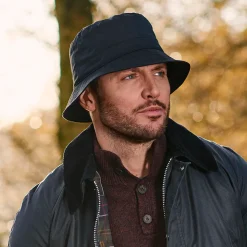 Shop Chapeau Bob en Coton Ciré Britannique bleu marine Femme/Homme Chapeaux Bob|Bobs