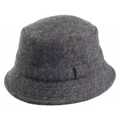 Flash Sale Chapeau Bob en Harris Tweed Grouse mélange de bleus Femme/Homme Chapeaux Bob|Chapeaux Hiver