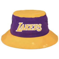 Best Chapeau Bob NBA Washed Pack L.A. Lakers jaune-violet Femme/Homme Chapeaux Bob|Bobs