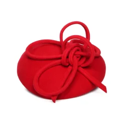 Outlet Chapeau Calot en Laine avec Boucles Rosey rouge Femme Chapeaux Cérémonie|Chapeaux Calots