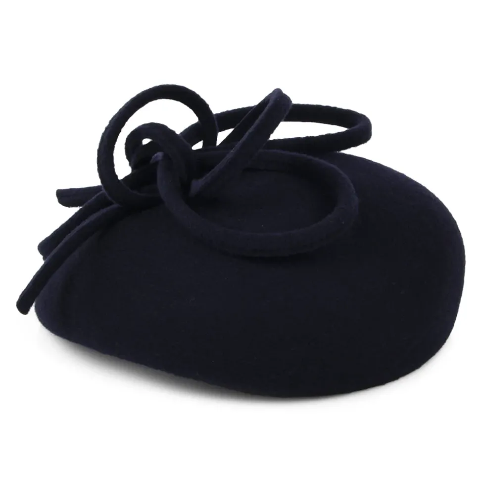 Flash Sale Chapeau Calot en Laine avec Boucles Rosey bleu marine Femme Chapeaux Cérémonie|Chapeaux Calots