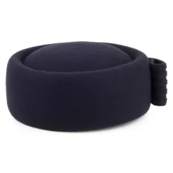 Cheap Chapeau Calot en Laine Jackie O Loop Bow bleu marine Femme Chapeaux Cérémonie|Chapeaux Calots