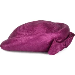 Discount Chapeau Calot en Paille Alexia magenta Femme Chapeaux De Paille|Chapeaux Cérémonie