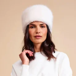 Best Chapeau Calot Femme Hiver en Fausse Fourrure ivoire Femme Fausse Fourrure|Chapeaux Hiver