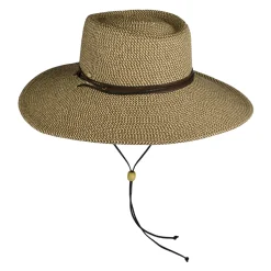 New Chapeau Canotier en Papier Tressé Bruges marron Femme Chapeaux Été|Chapeaux Femme