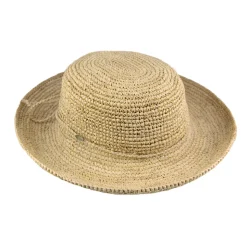 Online Chapeau Canotier Pliable en Raphia Torsadé Petite Taille naturel Femme Petite Tailles|Chapeaux Été