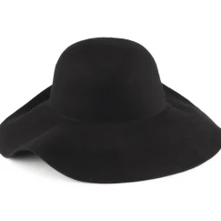 Best Chapeau Capeline en Laine Feutrée à Bord Brut Sonora noir Femme Chapeaux Hiver|Chapeaux Femme