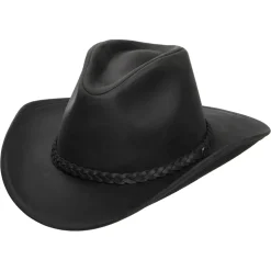 Flash Sale Chapeau de Cowboy en Cuir de Buffle noir JAXON & JAMES Femme/Homme Chapeaux De Cowboy|Chapeaux De Cowboy